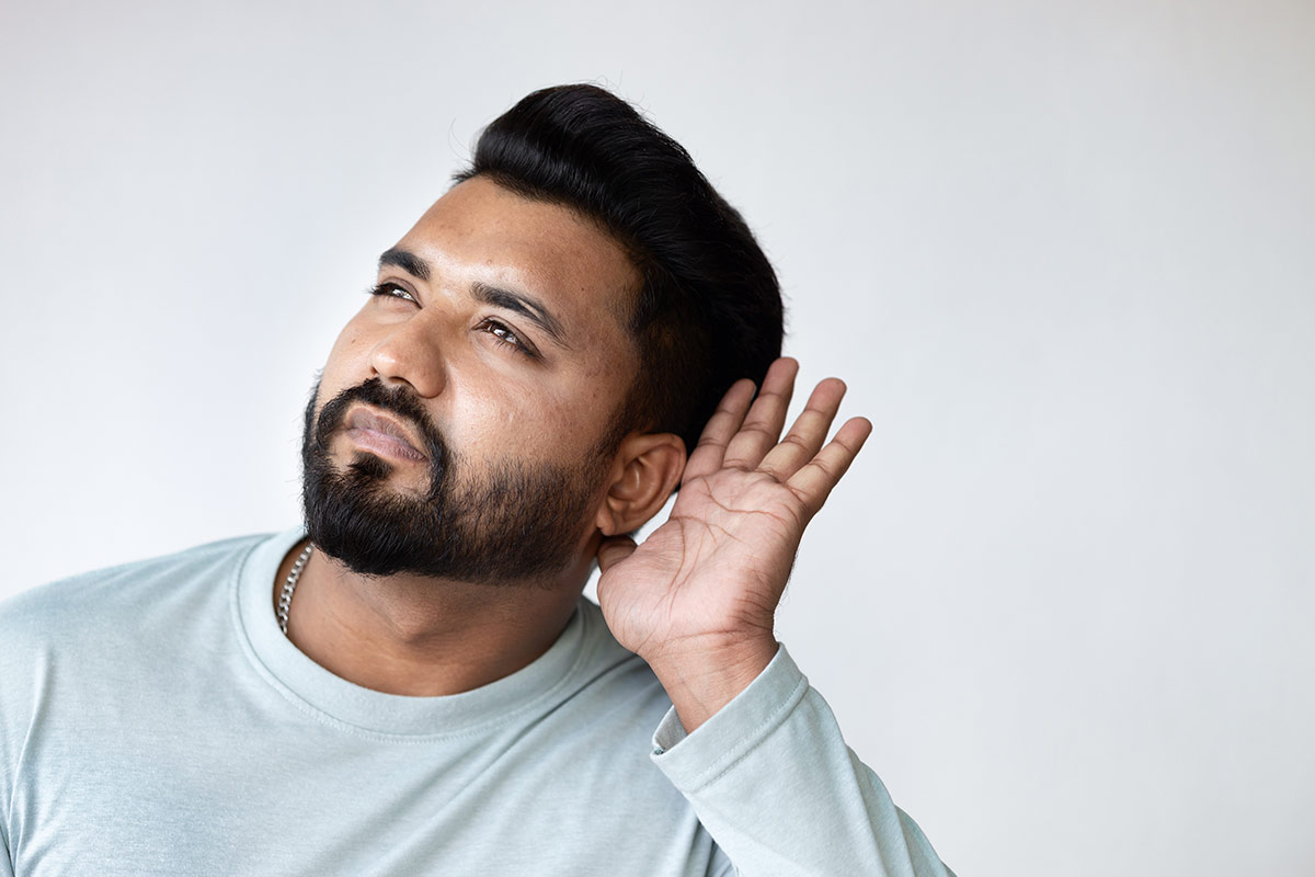 Man with hearing loss asking himself if his issue is temporary or permanent