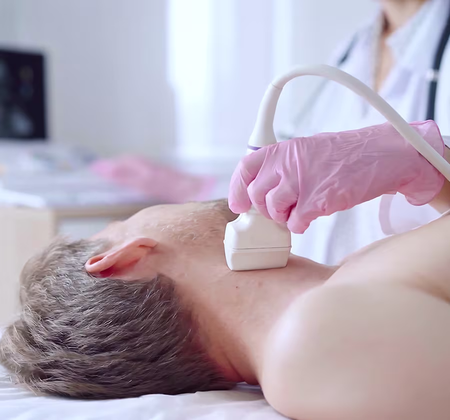 Ultrasound examination of the neck to diagnose branchial cleft cysts and other neck abnormalities.